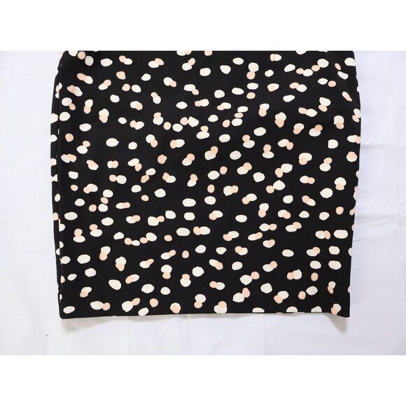 Philosophy Womens Dot Print Back Zip Skirt Black/Pink/White Size 12 Midi - Picture 2 of 10